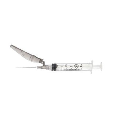 Monoject™ Hypodermic Safety Needle and Syringe Combination 21GA, 3mL, 1" 100 each/box, 12 box/case 11832110