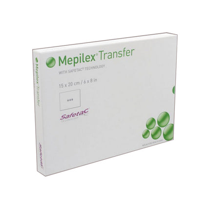 Molnlycke Health Care Mepilex® Transfer Foam Dressing, W15cm X L20cm 5 each/box, 294800