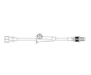 Baxter Straight-Type Extension Set , Standard Bore, Retractable Collar, 29" 48 each/case 2C5645.