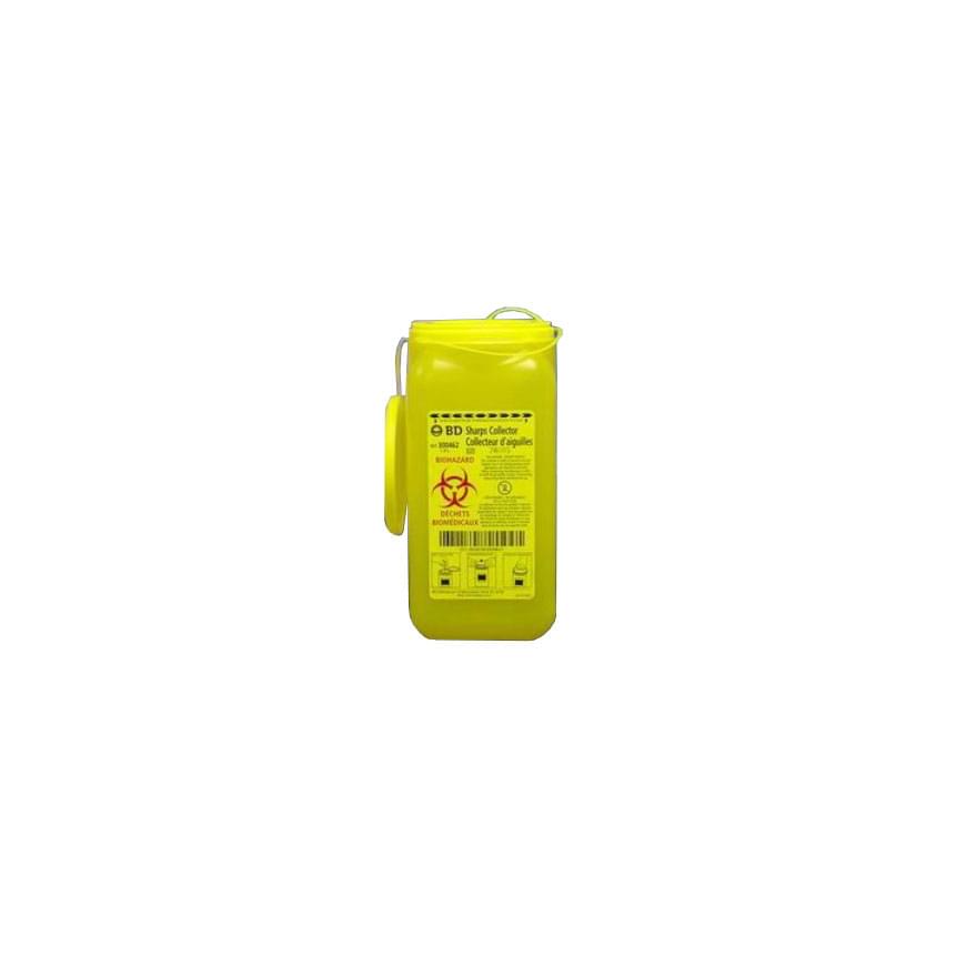 BD Tray Sharps Collector, 1.4L, Yellow with plug cap 300462.