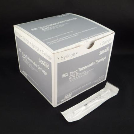 BD Syringe & Needle Tb 0.5cc 27x0.5in RB 100/box 5 Box/case 305620