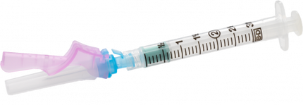 BD Syringe & Needle 3cc 25g X 1in Safety Eclipse P40 50/box 6 Box/case 305787