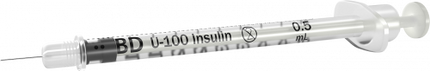 BD Syringe & Needle Insulin 0.5cc 30 X 5/16in Ultrafine Ii 100/box 5 Box/case 320468