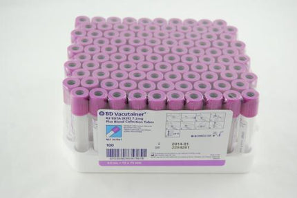 BD Tube Vacutainer Hemo+13 X 75mm 4 Ml Lav P56 100/Box 10Box/Case 367861