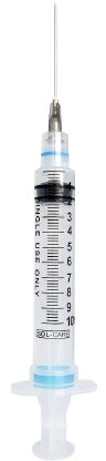Sol-M Syringe & Needle 10cc 22g X 1.5in Detach Safety 100/box 12 box/case 160076IM