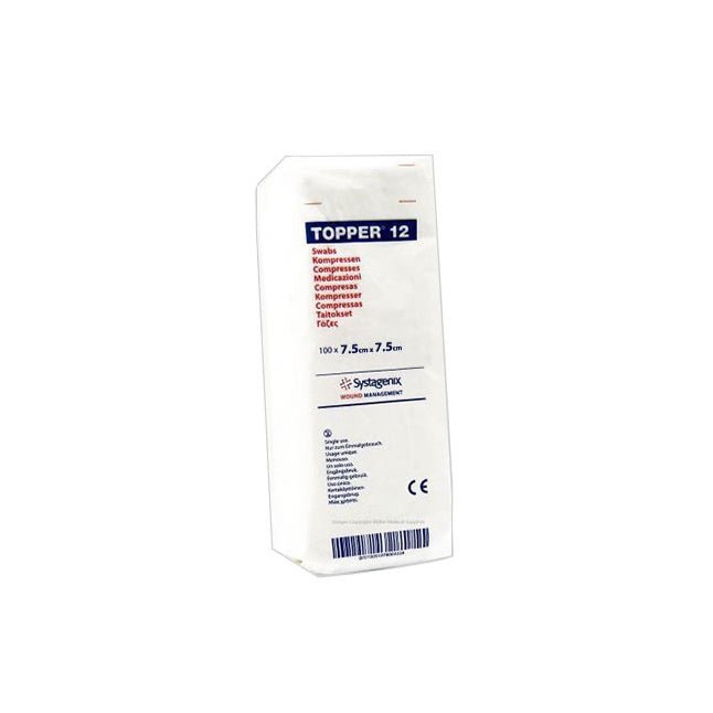 3M Health Care (now Solventum) Topper™ NU - GAUZE™ Sponge, 4 - Ply, Non - Sterile, W3" x L3", 100 each/bag, M50407N - A Medi Supplies