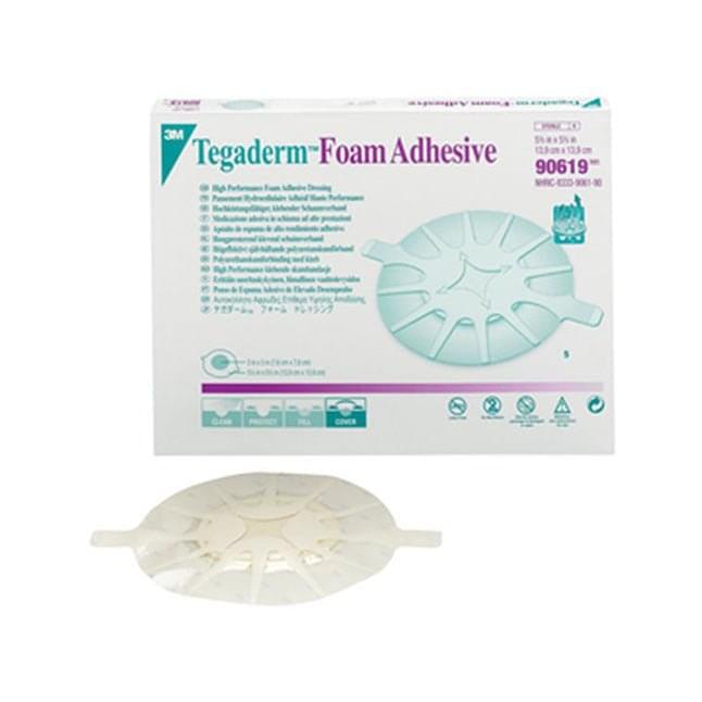 3M (Solventum) 3m Tegaderm High Performance Foam Adhesive Dressing, Heel Design, 5 - 1/2" X 5 - 1/2" 5 each/box, 90619 - A Medi Supplies