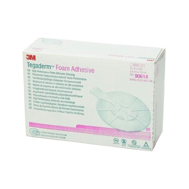 3M (Solventum) 3m Tegaderm High Performance Foam Adhesive Dressing, Oval, Mini, 2 - 3/4" X 3" 10 each/box, 90614 - A Medi Supplies