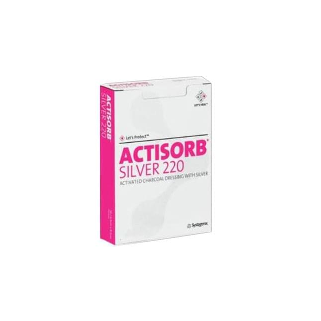 3M (Solventum) Actisorb® Silver 220, Activated Charcoal Dressing, W6.5cm x L9.5CM 10 each/box, 5 box/case MAS065 - A Medi Supplies
