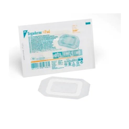 3M (Solventum) Tegaderm + Pad Film Dressing with Non - Adherent Pad , 9cm x 10cm 25 each/box, 4 box/case 3586 - A Medi Supplies