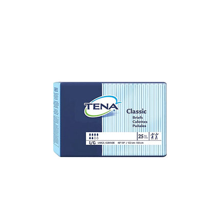 Tena® Classic Brief, Unisex, Large, 48" to 59" Hip, Blue 25 each/pack, 4 pack/case 67740
