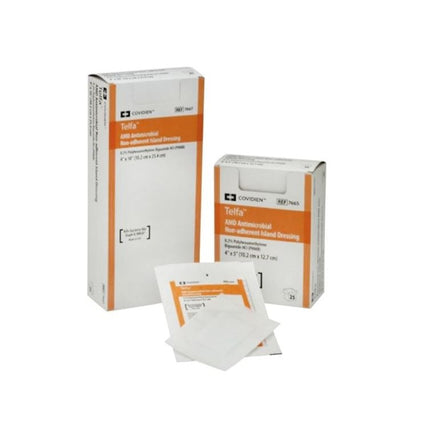 Telfa™ Polyhexamethylene Biguanide Antimicrobial Adhesive Island Dressing, 4 x 10IN