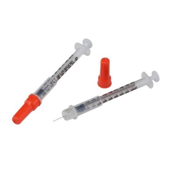 Cardinal Health Insulin Syringe, with Permanently Attached Needle, 29GA, 100 each/box, 8881600848.