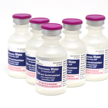 Bacteriostatic Water for Injection, USP, 30 mL, with Preservative,  25/Box, 03977030 / 954664