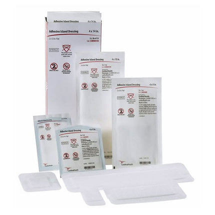 Cardinal Health™ Adhesive Island Dressing, Sterile 4" x 14" 25 each/box C-DDS0414S