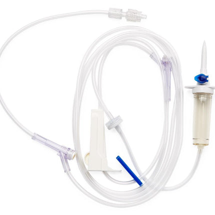 Medline IV Administration Sets with Injection Y-Site, with 2 Pre-Slit Ports, 15 Drops/mL, 96", 50/CS, DYNDTA1812