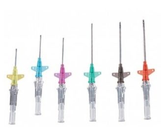 BD Insyte™ Intravenous Catheter, 24G x 0.56 in (1.42 cm), Yellow, Peripheral Veins with Wings,  50 each/box, 381911