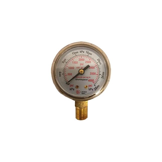 Regulator Gauge, for Oxygen Flow Control 0-4000PSI, RXM1-540-15FG.