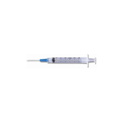 Terumo Hypodermic Syringe, with L1-1/2" ODSEC 23GA Ultra Thin Wall Needle, 0.1cc Graduation, 3cc, 100 each/box, 10 box/case, SS-03L2338 / SS03L2338