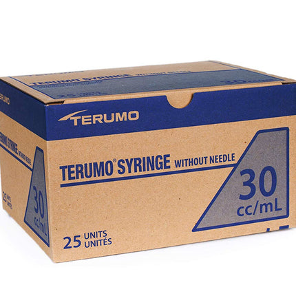 Terumo Syringe Only, 30 cc (mL), Luer-Slip Tip, without Needle, 25 each/box, 8 box/case, SS-30S/ SS30S