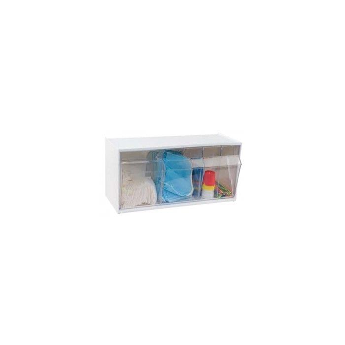 Deflecto Sundry Tilt Bin, 4 Bins, Black, 1 EA, 20404OP - A Medi Supplies