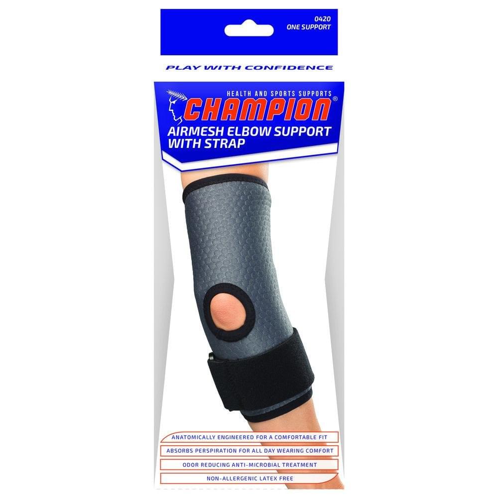 Airway Elbow Sleeve With Strap Charcoal Medium, 1 Each, 0420 - M - A Medi Supplies