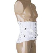 Airway OTC Maximum Lumbosacral Support Basic 2 - pull Strap W/ Pair 10 1/2" Rigid Stays White F:9" B:12, 1 Each, 196536 - A Medi Supplies