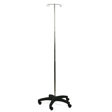 Medline Aluminum Foldable 5-Leg IV Pole, 2 Hooks,  1 Each, MDS129CS