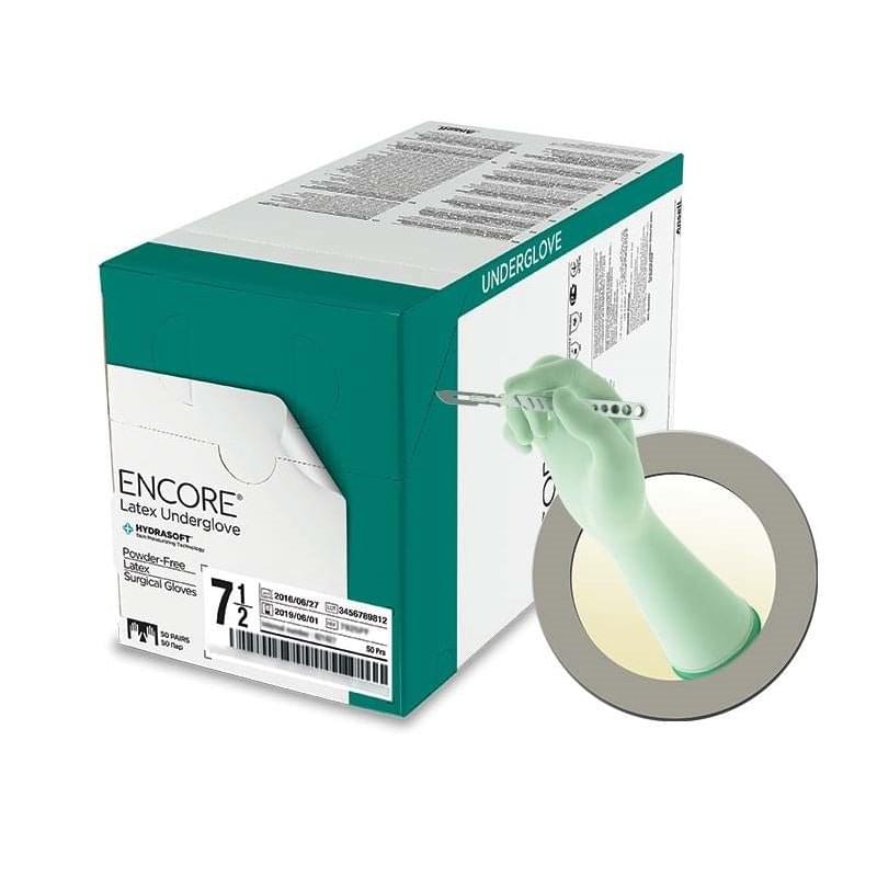 Ansell ENCORE® Surgical Latex Underglove LTX ENCORE SZ5.5 SURGICAL, 50 pair/box, 2018455 - A Medi Supplies