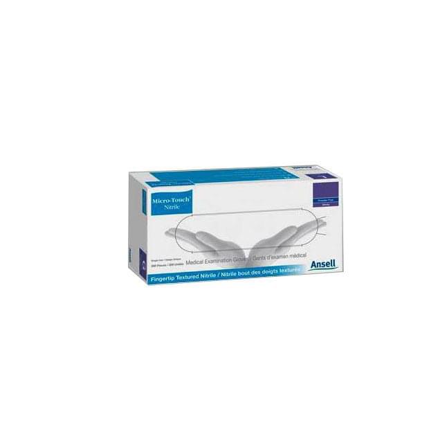 Ansell Micro - Touch® Examination Glove, Nitrile, Textured, Medium, Blue, 100 each/box, 4004 - A Medi Supplies