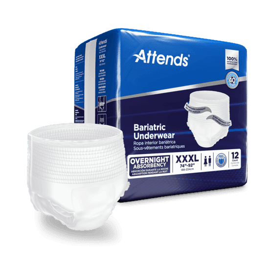Attends Bariatric Underwear, XXX - LARGE, 4 bags of 10, AU60 - A Medi Supplies