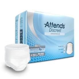 Attends Discreet Underwear, Male, S/M - 4 bags of 20 ,ADUM15 - A Medi Supplies