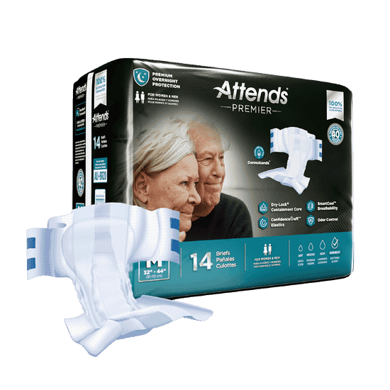 Attends Premier Briefs, Medium, 4 bags of 14, ALI - BR20 - A Medi Supplies