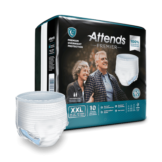 Attends Premier Pull - On Underwear XX - Large, 4 bags of 10, ALI - UW50 - A Medi Supplies