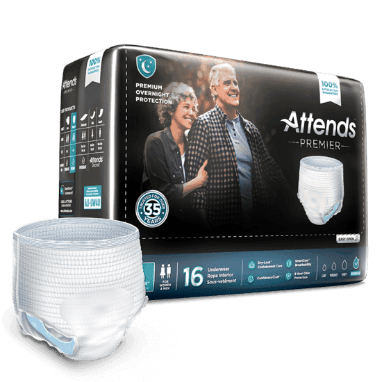 Attends Premier Underwear, Large, 4 bags of 16, ALI - UW30 - A Medi Supplies