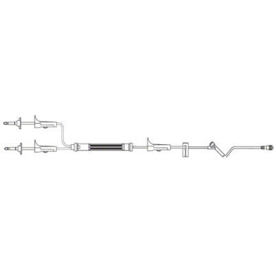 B. Braun Gravity Blood Administration Set, with One SafeLine Injection Site, L84" 34mL Priming 50 each/case NF5140 - A Medi Supplies
