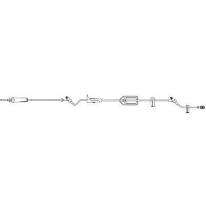 B. Braun Gravity IV Administration Set, With 2 CARESITE® Injection Site, 21.2mL, 104", 15 drops/mL 50 each/case 354207 / BB354207 - A Medi Supplies