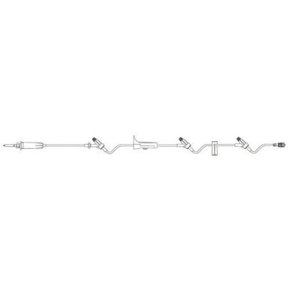 B. Braun Gravity IV Administration Set, With Three ULTRASITE® Injection Site, 15drops/mL, 20mL, L112" 50 set/case 375100 - C - A Medi Supplies