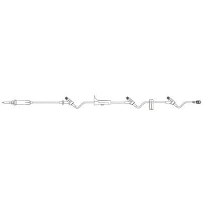B. Braun Gravity IV Administration Set, With Three ULTRASITE® Injection Site, 15drops/mL, 20mL, L112" 50 set/case 375100 - C - A Medi Supplies