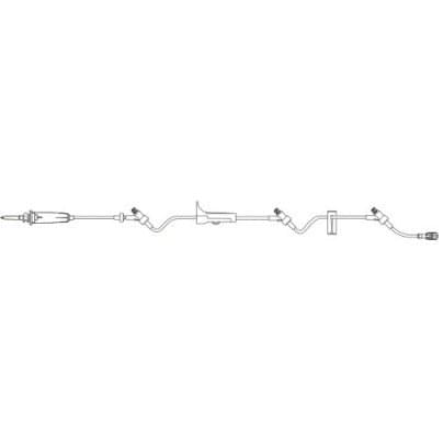 B. Braun IV Administration Set with Three CARESITE® Injection Site, 60drops/mL, 17mL, L88" 50 each/case 354206 - A Medi Supplies