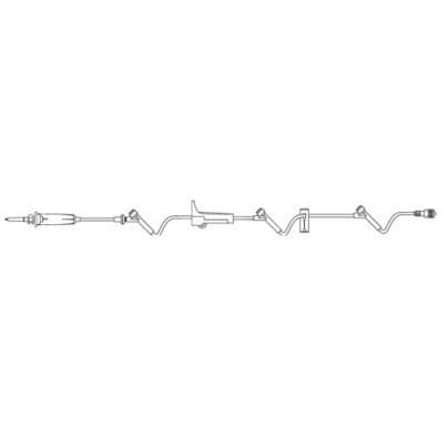 B. Braun Primary Gravity IV Administration Set, with Three SafeLine Injection Sites, 17mL, 60drops/mL L88" 50 each/case NF1290 - A Medi Supplies