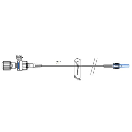 ICU Medical IV Smallbore Extension Set ICU 72 Inch Tubing 50 each/case B2038