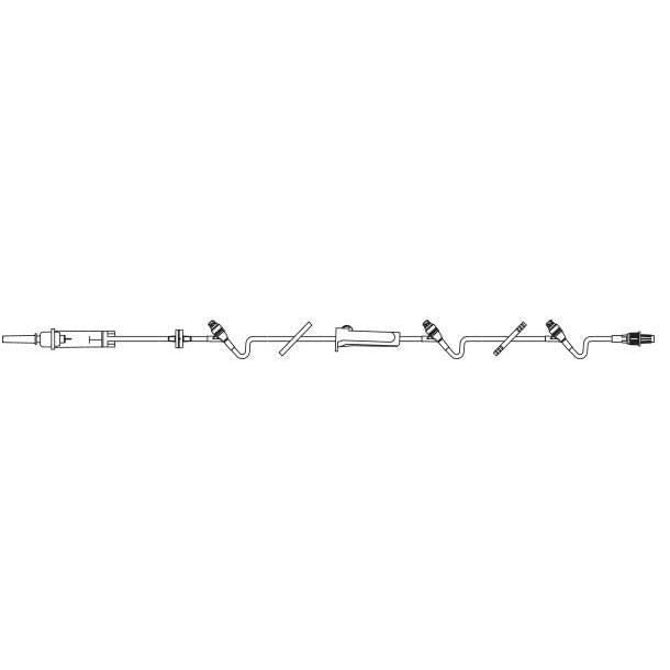 Baxter CONTINU - FLO Solution Set, Non - Vented, 3 CLEARLINK Luer Activated Valves, Backcheck Valve. 60 drops/mL. 105" 48 each/case 2C8546S - A Medi Supplies