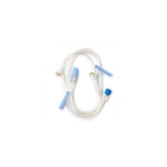 Baxter extension set, l42" 6.3ml primary volume, with 2 luer activated valve, male luer lock adapter 48 each/case JC8612 - A Medi Supplies