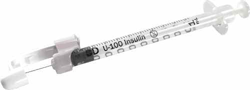 BD SafetyGlide™ Insulin Syringe with Permanently Attached Needle 1mL, 29GA X 0.5in 100/box 4 Box/case 305930 - A Medi Supplies