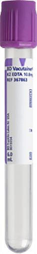 BD Tube Vacutainer Hemo+13 X 100mm 6ml Lav 100/Box 10Box/Case 367863