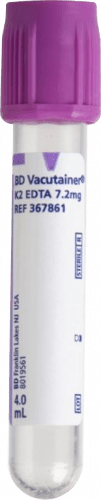 BD Tube Vacutainer Hemo+13 X 75mm 4 Ml Lav P56 100/Box 10Box/Case 367861