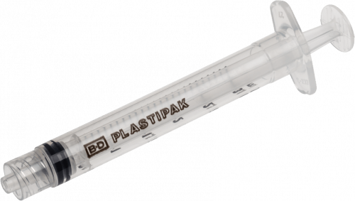 BD General Use Syringe, No Needle, Luer-Lok™ Tip 3 mL 200 / bx 4 bx/ case 309657