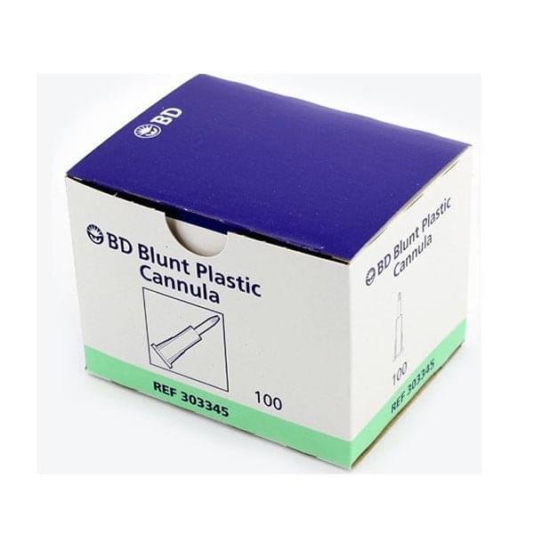 BD Blunt Cannula, 17ga Od, Clear 100 each/box, 10 box/case 303345 - A Medi Supplies