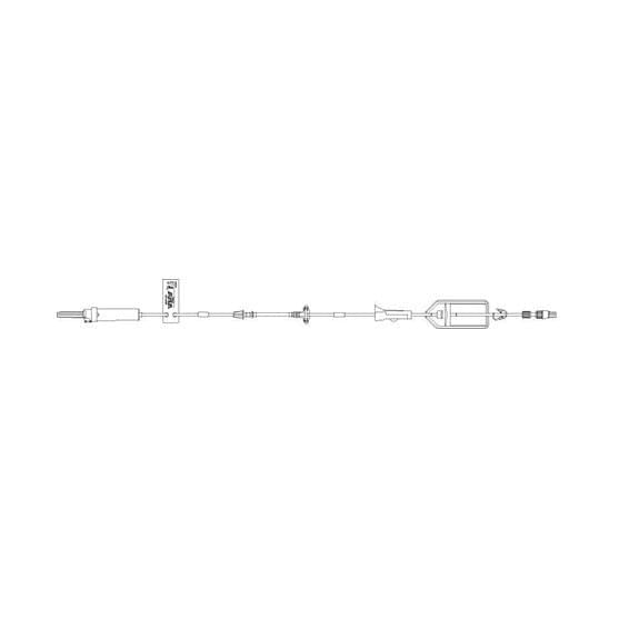 BD Infusion Set, 27mL Priming Volume, for the Alaris Pump module, 20drops/mL, L122" 20 each/case 2202 - 0007 - A Medi Supplies